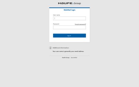 WebMail login: Haufe Group - Secure Mail