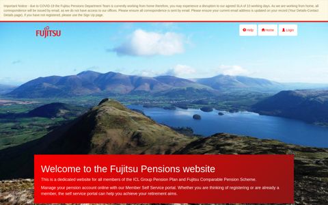 the Fujitsu Pensions website