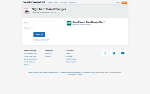 Sign In | GameChanger