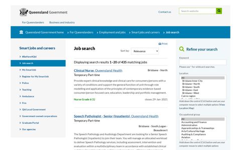 Queensland Government home - Job search | Employment ...