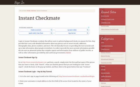 Instant Checkmate Login – InstantCheckmate.com Account ...