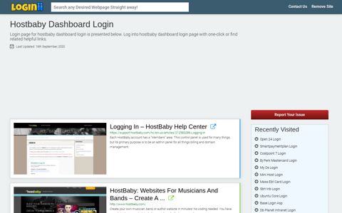 Hostbaby Dashboard Login - Loginii.com