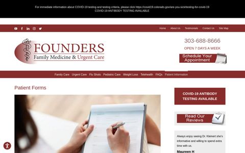 Patient Forms - Founders Family Medicine