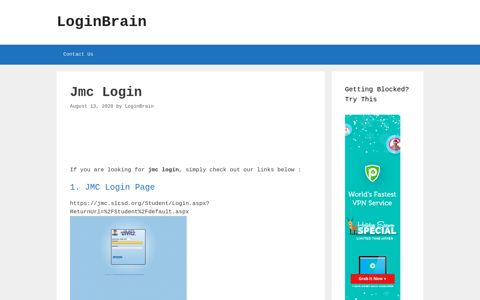 Jmc - Jmc Login Page - LoginBrain