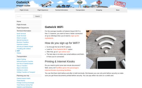 Gatwick WiFi | How to gain access at Gatwick Airport