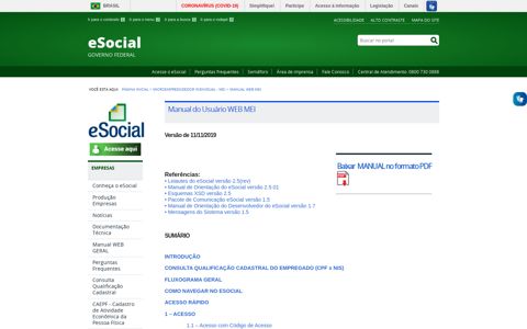 Manual WEB MEI — eSocial