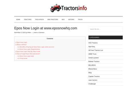 Epos Now Login at www.eposnowhq.com