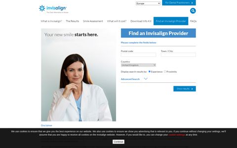 Invisalign Europe – Find an Invisalign Provider Tool- Find your ...