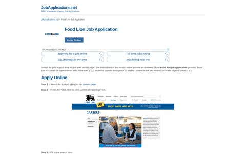 Food Lion Job Application - Apply Online