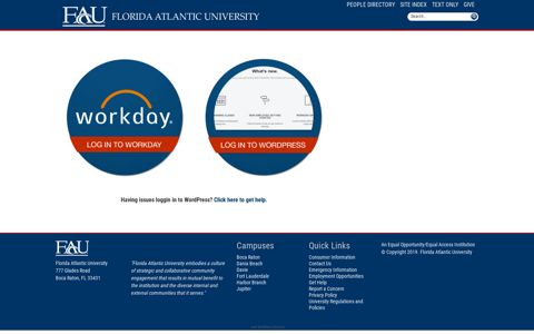 Workday : Florida Atlantic University