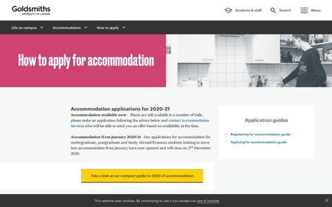 How to apply for accommodation | Goldsmiths, University of ...