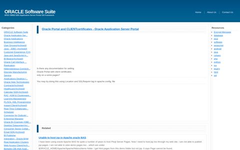 Oracle Portal and CLIENTcertificates - Oracle Application ...