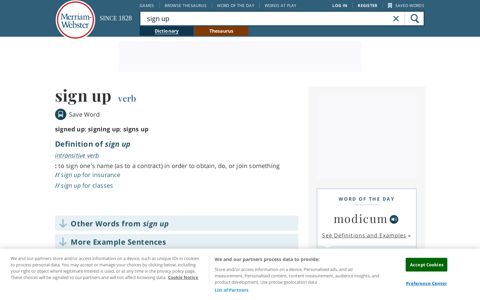 Sign Up | Definition of Sign Up by Merriam-Webster