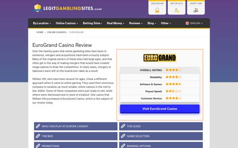 EuroGrand Casino Review - Is This a Legit Casino in 2020?