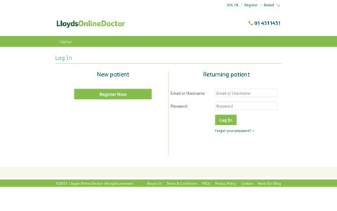 Login - Lloyds Online Doctor