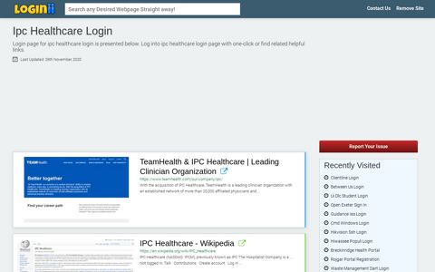 Ipc Healthcare Login - Loginii.com