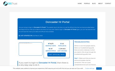 Doncaster Hr Portal - Find Official Portal - CEE Trust