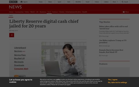 Liberty Reserve digital cash chief jailed for 20 years - BBC News