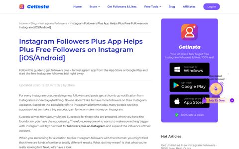 Followers Plus + for Instagram - GetInsta
