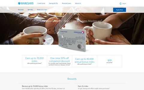 Hawaiian Airlines® World Elite Business Mastercard - Barclays