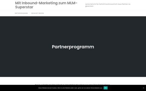 Partnerprogramm – Mit Inbound-Marketing zum MLM-Superstar