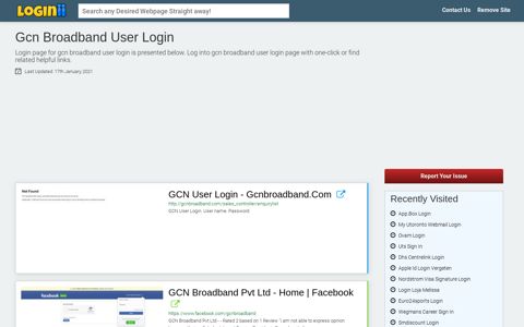Gcn Broadband User Login - Loginii.com
