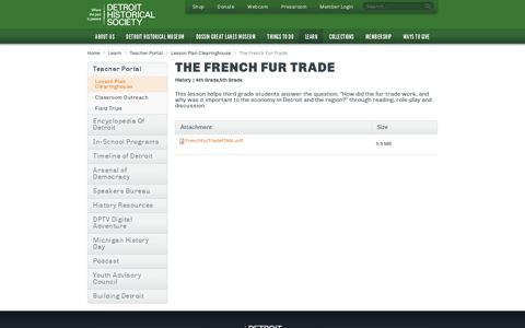 The French Fur Trade | Detroit Historical Society