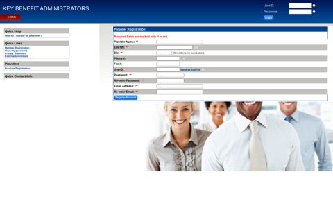 Provider Registration - Key Benefit Administrators ::