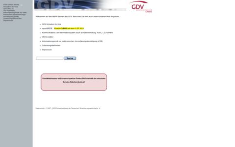 GDV-Online Homepage