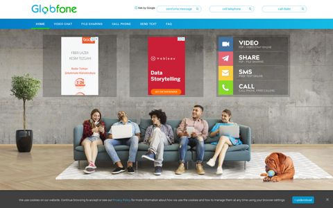 Globfone | Free online phone - send text, call phone, call mobile
