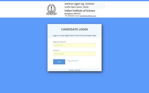 Login to View Application Form/Candidate Response sheet ...