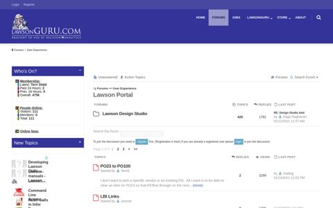 LawsonGuru.com Forums - User ... - LawsonGuru.com