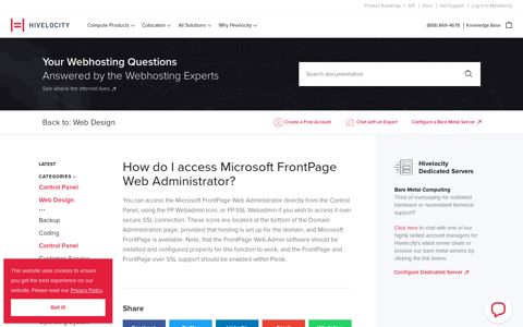 How do I access Microsoft FrontPage Web Administrator ...