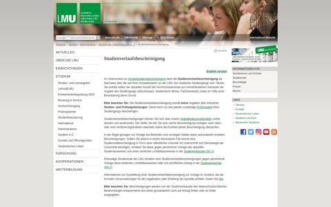 Studienverlaufsbescheinigung - LMU München