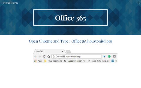 Digital Dawgs - Office 365 - Google Sites