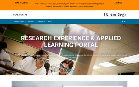 UCSD REAL portal - UC San Diego