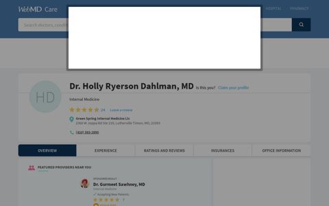 Holly Dahlman, Green Spring Internal Medicine Llc - Internal ...