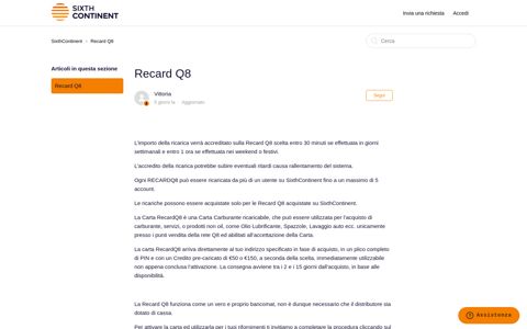 Recard Q8 – SixthContinent
