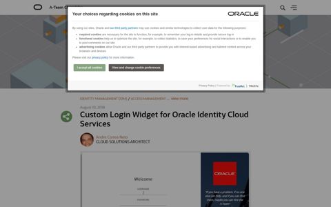 Custom Login Widget for Oracle Identity Cloud Services | A ...