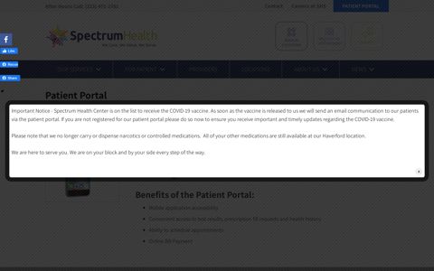 Patient Portal – Spectrum Health Services, Inc. – Philadelphia