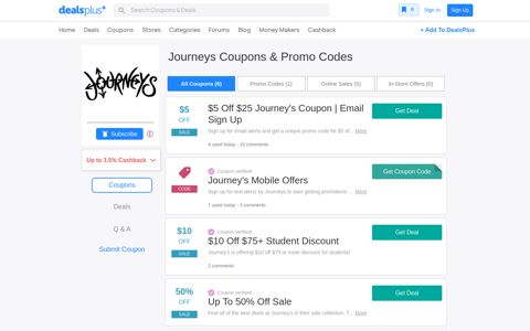 $5 OFF Journeys Coupons, Promo Codes December 2020