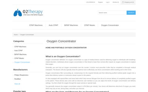 Home and Portal Oxygen Concentrator | Sleep Therapy