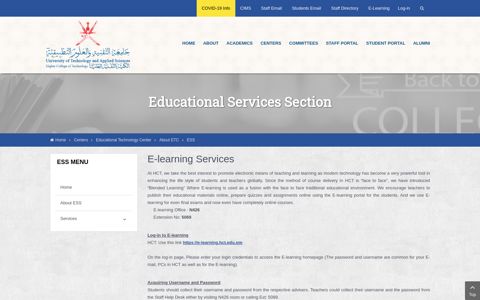 E-learning Services - HCT