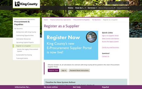 Register as a Supplier - King County