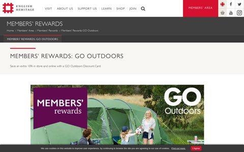 Members' Rewards | Go Outdoors | English Heritage