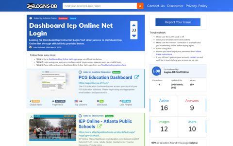 Dashboard Iep Online Net Login - Logins-DB