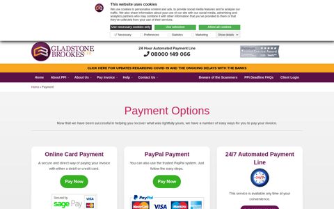 Payment - Gladstone Brookes