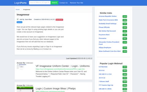 Login Imagewear or Register New Account - LoginPorts