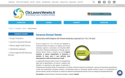 Garanzia Giovani - ClicLavoro Veneto