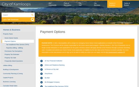 Payment Options | City of Kamloops